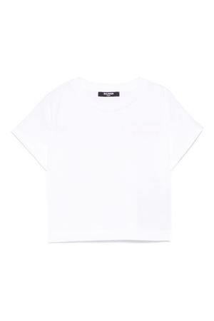 Logo-Print T-Shirt BALMAIN PARIS KIDS | BW8A31Z0116100RS